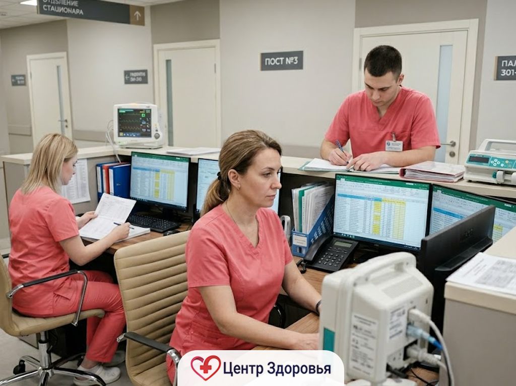 Медицинский пост контролирует состояние пациентов в отделении